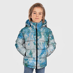 Куртка зимняя для мальчика Разлитая краска, цвет: 3D-черный — фото 2