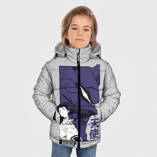 Зимняя куртка для мальчика Синдзи Икари / 3D-Черный – фото 3