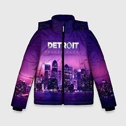 Куртка зимняя для мальчика Detroit Become Human S, цвет: 3D-черный
