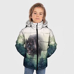 Куртка зимняя для мальчика Волк, цвет: 3D-светло-серый — фото 2