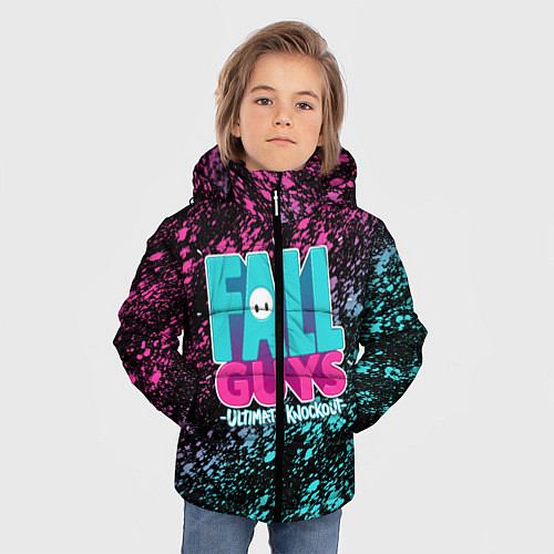 Зимняя куртка для мальчика FALL GUYS / 3D-Черный – фото 3