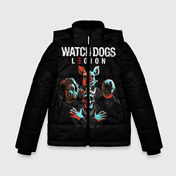 Куртка зимняя для мальчика Watch Dogs Legion, цвет: 3D-черный