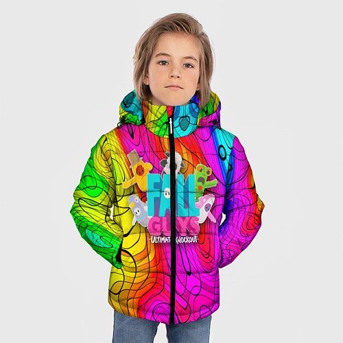 Зимняя куртка для мальчика Fall Guys / 3D-Черный – фото 3