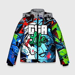 Куртка зимняя для мальчика GTA LIFE, цвет: 3D-черный