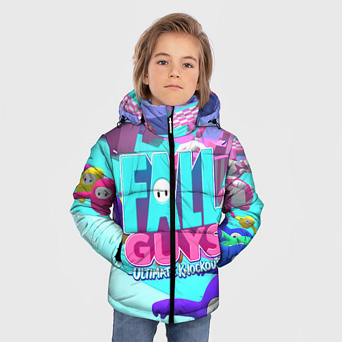 Зимняя куртка для мальчика Fall Guys / 3D-Черный – фото 3