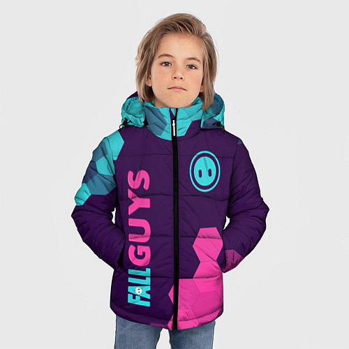 Зимняя куртка для мальчика FALL GUYS ФОЛ ГАЙС / 3D-Черный – фото 3