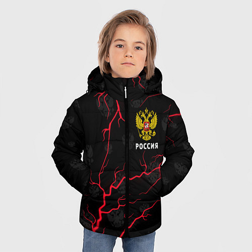 Зимняя куртка для мальчика РОССИЯ RUSSIA / 3D-Черный – фото 3