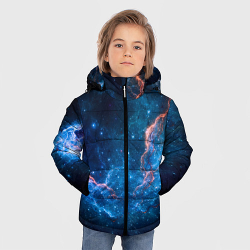 Зимняя куртка для мальчика Туманность / 3D-Черный – фото 3