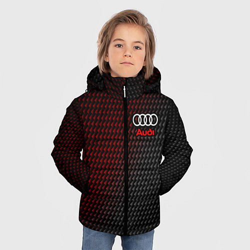 Зимняя куртка для мальчика AUDI АУДИ / 3D-Черный – фото 3