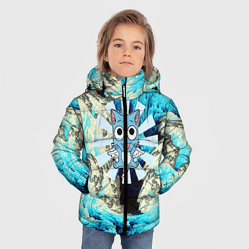 Зимняя куртка для мальчика Fairy Tail / 3D-Черный – фото 3