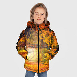 Куртка зимняя для мальчика Что такое осень - это небо, цвет: 3D-светло-серый — фото 2