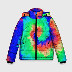 Куртка зимняя для мальчика ХИППИ ТАЙ ДАЙ, цвет: 3D-черный
