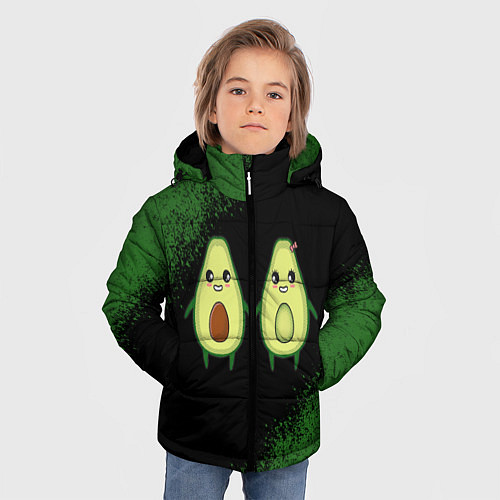 Зимняя куртка для мальчика Авокадо / 3D-Черный – фото 3