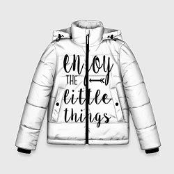 Куртка зимняя для мальчика Enjoy, цвет: 3D-черный