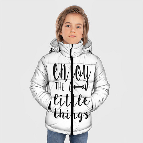 Зимняя куртка для мальчика Enjoy / 3D-Черный – фото 3