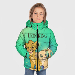 Куртка зимняя для мальчика Юные Симба и Нала, цвет: 3D-черный — фото 2