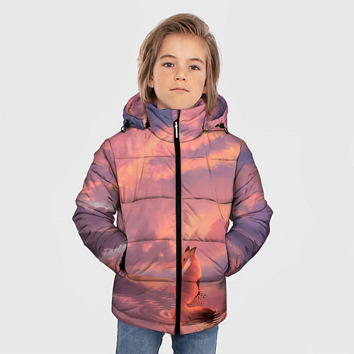 Зимняя куртка для мальчика Лиса и небеса 2 / 3D-Черный – фото 3