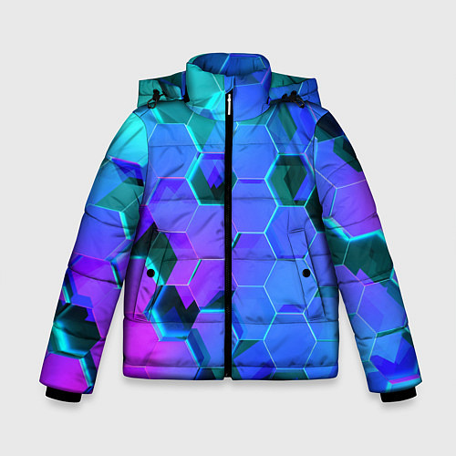 Зимняя куртка для мальчика Geometry / 3D-Светло-серый – фото 1
