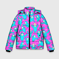 Куртка зимняя для мальчика Fall guys Pink, цвет: 3D-черный