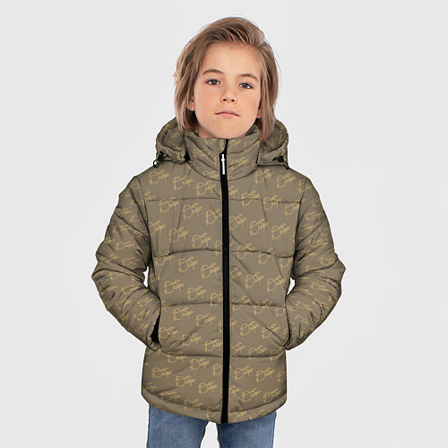 Зимняя куртка для мальчика Будь Добрее / 3D-Черный – фото 3
