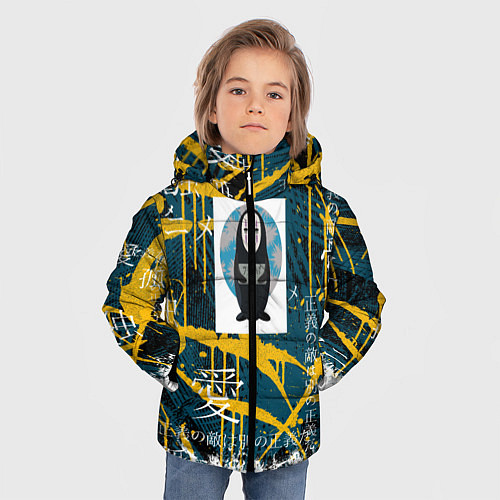 Зимняя куртка для мальчика Безликий / 3D-Черный – фото 3