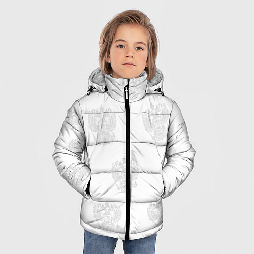 Зимняя куртка для мальчика Герб / 3D-Черный – фото 3