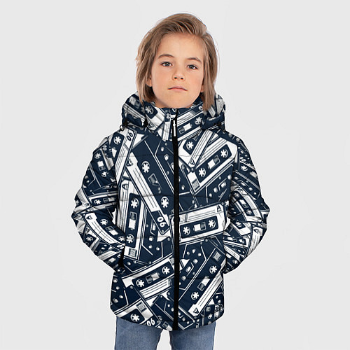 Зимняя куртка для мальчика Retro pattern / 3D-Черный – фото 3