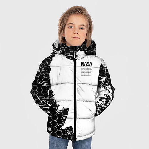 Зимняя куртка для мальчика NASA / 3D-Черный – фото 3
