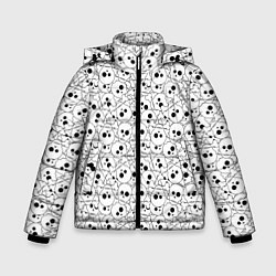 Зимняя куртка для мальчика Черепа черно-белые