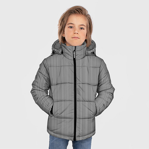Зимняя куртка для мальчика Серый / 3D-Черный – фото 3