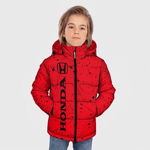 Зимняя куртка для мальчика HONDA ХОНДА / 3D-Черный – фото 3