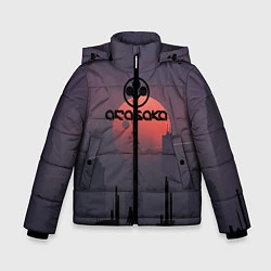 Куртка зимняя для мальчика Cyberpunk 2077 - Arasaka, цвет: 3D-красный