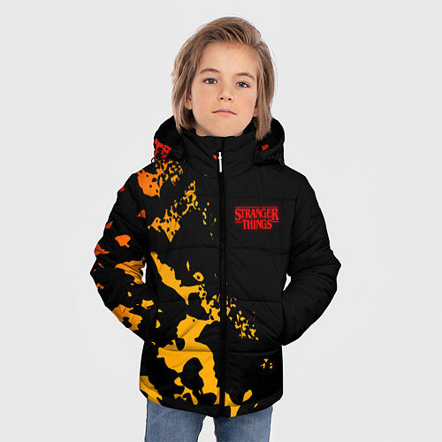 Зимняя куртка для мальчика ОЧЕНЬ СТРАННЫЕ ДЕЛА STRANGER / 3D-Черный – фото 3