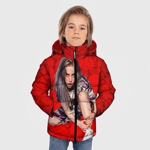 Зимняя куртка для мальчика Billie Eilish Билли Айлиш / 3D-Черный – фото 3