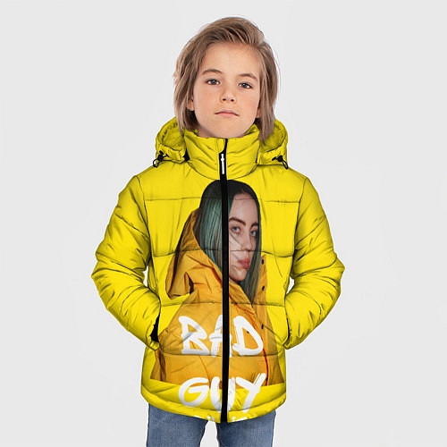 Зимняя куртка для мальчика Billie Eilish Билли Айлиш / 3D-Красный – фото 3