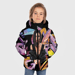 Куртка зимняя для мальчика Supergirl, цвет: 3D-черный — фото 2