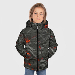 Куртка зимняя для мальчика Застывшая лава, цвет: 3D-светло-серый — фото 2