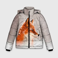 Куртка зимняя для мальчика Лиса и снег, цвет: 3D-светло-серый