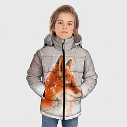 Куртка зимняя для мальчика Лиса и снег, цвет: 3D-красный — фото 2