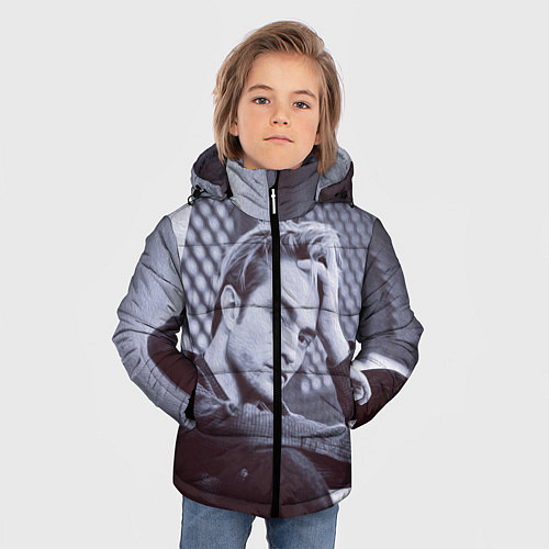 Зимняя куртка для мальчика Роберт Паттинсон / 3D-Черный – фото 3