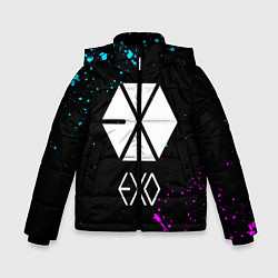 Куртка зимняя для мальчика EXO BAND, цвет: 3D-черный