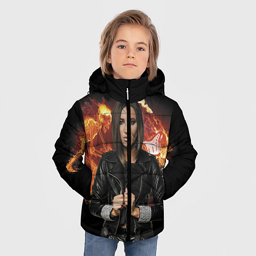 Зимняя куртка для мальчика Olga Buzova / 3D-Черный – фото 3