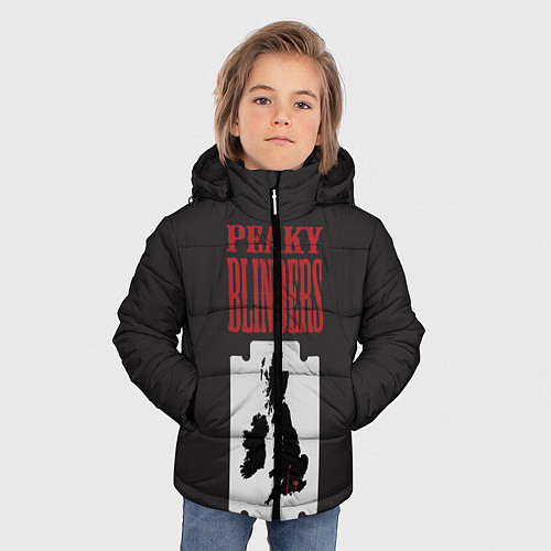 Зимняя куртка для мальчика Острые козырьки / 3D-Черный – фото 3