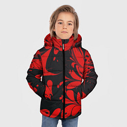 Куртка зимняя для мальчика Красный Мрамор, цвет: 3D-светло-серый — фото 2