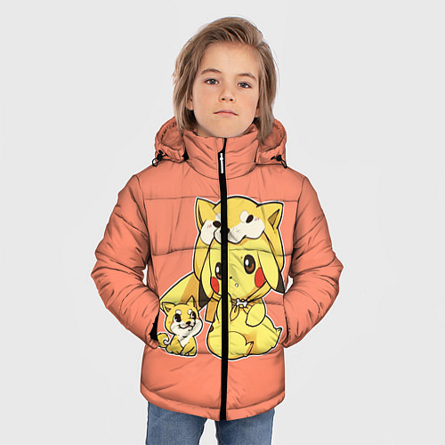 Зимняя куртка для мальчика Pikachu Pika Pika / 3D-Черный – фото 3