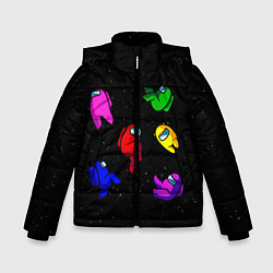 Куртка зимняя для мальчика Among Us, цвет: 3D-черный