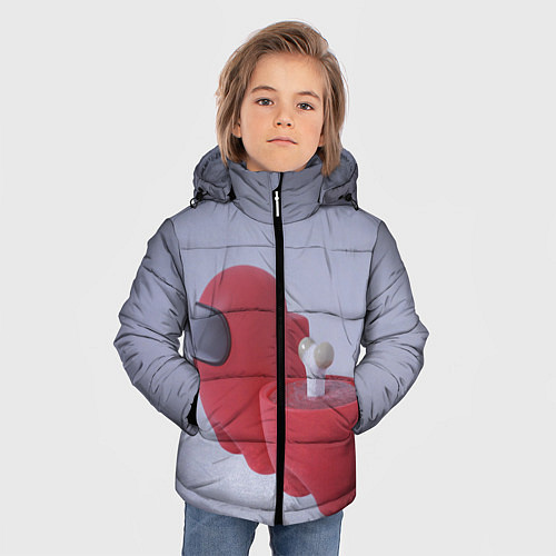 Зимняя куртка для мальчика Among Us - Human / 3D-Черный – фото 3