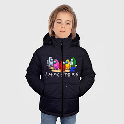 Куртка зимняя для мальчика Among Us, цвет: 3D-светло-серый — фото 2