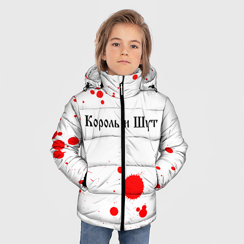 Зимняя куртка для мальчика КОРОЛЬ И ШУТ / 3D-Светло-серый – фото 3