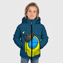 Куртка зимняя для мальчика Among Us Cat, цвет: 3D-черный — фото 2